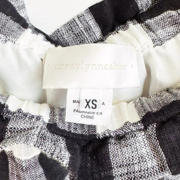 COREY LYNN CALTER | Black and White Linen Blend Gingham Dress | XS - Picture 5 of 5